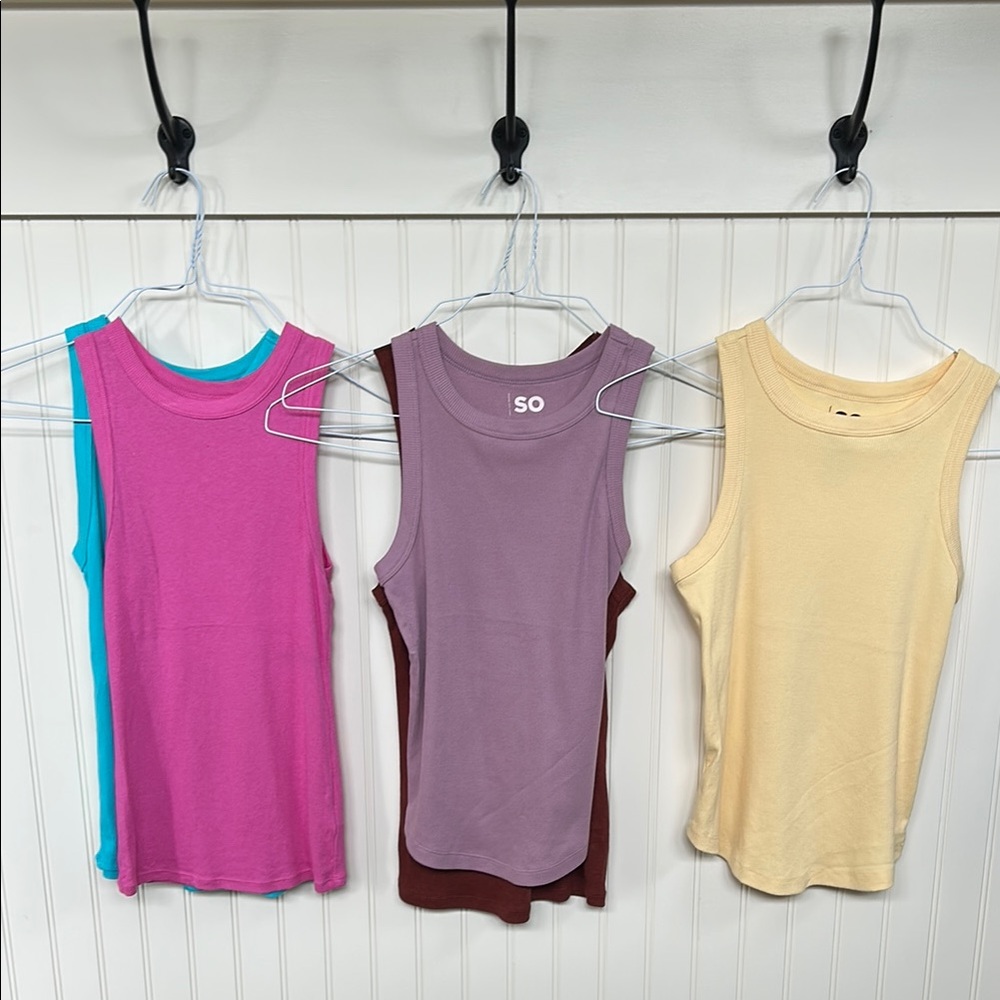 Bundle 5 tank tops small and x-small Sleeveless Casual SO and A New Day - Picture 2 of 13
